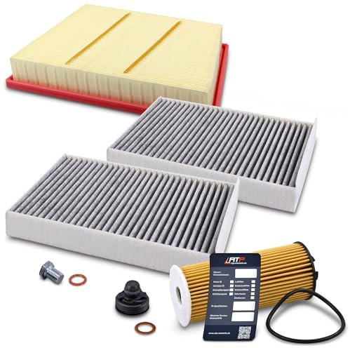 BESTPRICE Pacchetto ispezione 1x filtro olio, 1x set filtro aria cabina, 1x filtro aria Compatibile con BMW X1 (F48), Serie 2 (F46)(F45 (F44) Serie 1 (F40), X2 (F39), MINI (F56)(F54)(F57)(F55)(F60)