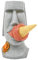 Lifexquisiter Osterinsel Moai Kopf Statue Pflanzer, lustige Eiscreme Moai Gesicht Blumenvase, einzigartiger Moai Topf für Haus Garten Hof Terrasse Dekor