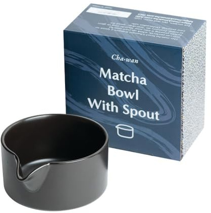 Naoki Matcha Traditional Ceramic Chawan Matcha Tea Bowl with Pour Spout Set