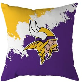 NFL Kissen Minnesota Vikings Football Cushion Brush Pillow Sofakissen 50x50cm