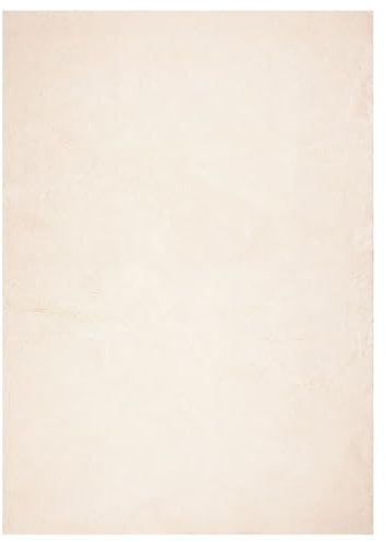 vidaXL Teppich, Wohnzimmerteppich Kurzflor Weich Waschbar, Moderner Teppich für Wohnzimmer Schlafzimmer, Flauschig Einfarbig rutschfest, Beige 120x170cm