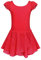 trudge Ballettkleidung Ballettkleid Mädchen Kurzarm Balletttrikot Ballettanzug Tanzkleid Tanzbody Kinder Baumwolle mit Rock Tütü Rot 130