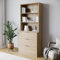 URBNLIVING 60/80cm 3 Drawer Tier Wooden Storage Chest Cabinet & Display Bookcase Shelving