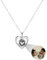 MMXX Personalisierte Projektion Halskette mit Bild im Inneren für Frauen 925er Sterling Silber Foto Halskette Bild Versteckte Gedenkkette Ich Liebe Dich 100 Sprachen (A1: Silber)