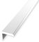 Treppenkantenprofil 7 x 9.2 x 2550 mm Winkelprofil Aluminium Glatt Ungebohrt Weiß Einfasshöhe 0-4.5 mm Küberit