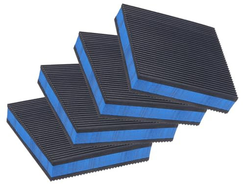 PATIKIL Caoutchouc Anti Vibration Tampons, 4 Paquet 4 x 4 x 7/8 Pouce Lourd EVA Centre Isolation Tapis Air Compresseur Caoutchouc Pieds pour Climatisateur HVAC Rondelle et Sec