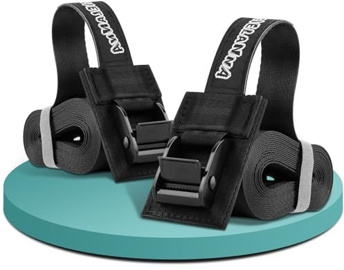 Sangle Arrimage Rembourrée 2×3.5m, Sangles pour Porte-Vélos, Moto, Coffre de Toit, Kayak, Camping, Charge Maximale : 300/600 kg