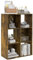 HOMCOM 6-Cube Bookshelf, Modern Freestanding 3-Tier Bookcase, Display Shelving Unit for Living Room, Bedroom, Home Office, Study, Rustic Brown
