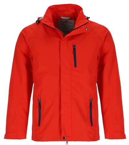 Blue Wave Herren Funktionsjacke Jupp mit abnehmbarer Kapuze - Outdoor-Jacke wasserdicht, winddicht und atmungsaktiv in Orange Größe 7XL
