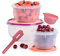 Tupperware Lila Pink Rührschüssel-Set mit Paddelspatel: Kunststoff, Modern, Pink, Schottenmuster, 12 Tassen/2,8 l, Spülmaschinenfest, BPA-frei