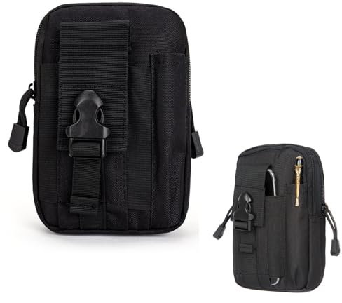 Molle Pouches, Utility Belt Pouch, Belt Bag, 600 Density Polyester Oxford, Splash-Proof, Waterproof, Suitable for Outdoor Sports, Hiking, Climbing, Hunting, Camping Mountaineering