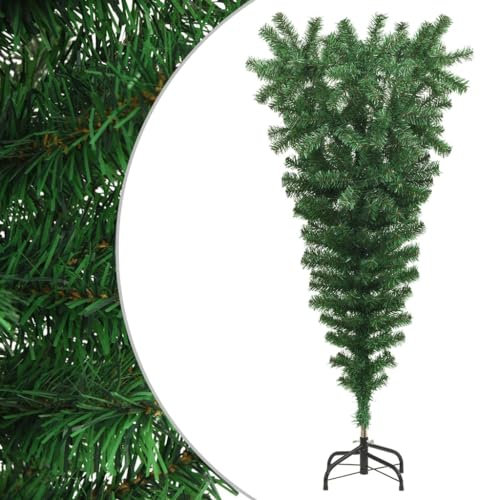 Lauuoeriau Dekor, Saisonale & Feiertagsdekorationen, Weihnachtsbäume Upside-down Künstlicher Weihnachtsbaum mit Ständer Grün 120cm