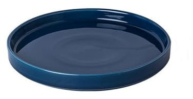 Fzfeiyy Sottovaso in ceramica blu, 23 cm