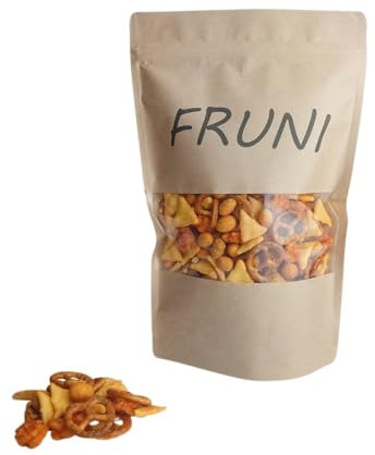 FRUNI Bier Knabber Mix | Mischung mit Bretzel, Crackern und Nüssen (500g)