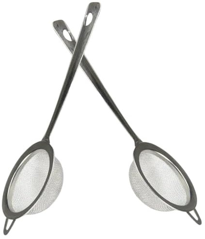 2 Pcs Stainless Steel Tea Strainers - Fine Mesh Loose Leaf Tea Strainers for Teapot & Mug, Durable Tea Filter for Smooth Tea Brewing, Easy to Clean & Maintain