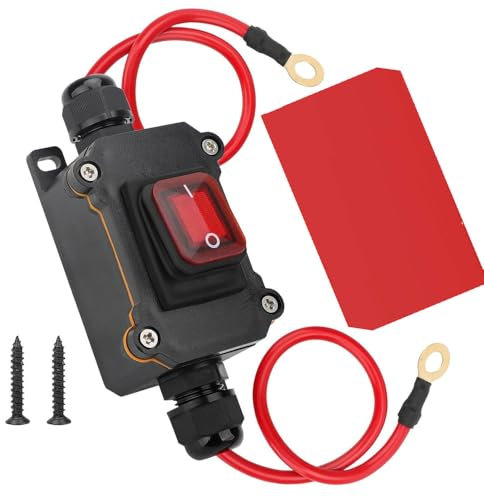 Gebildet Interruttore in Linea 12V-230V/35A DPST Interruttore di Cablaggio a Doppio Lato 35A Con Cavo 10AWG, Interruttori in Linea CC Impermeabili IP66 per Automotive ed Elettrodomestici