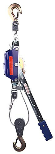 Manuelle Seilwinde, Power Puller Dual, Heavy Pull Manuelle Seilwinde, Seilwindenzieher mit 2 Haken, Ratschen-Handwinde zum Abschleppen von Geräten und Autos, 2,2 m/3,5 m langes Drahtseil 1 t/2 t/3