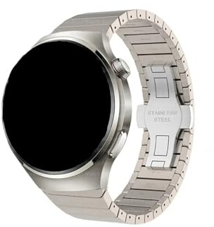 Srndsydak Correa de reloj acero inoxidable 22mm Compatible con Huawei Watch GT 4 3 2 Pro 46mm/Samsung Galaxy Gear S3/Amazfit GTR(Titanium,For huawei ultimate)