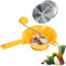 Paluplus Passatutto Manuale in Plastica di colore Giallo, Diametro 24cm, 3 Dischi in dotazione, passaverdure per schiacciare patate, verdure, legumi, salse, pomodori, Made in Italy -390C-0,72