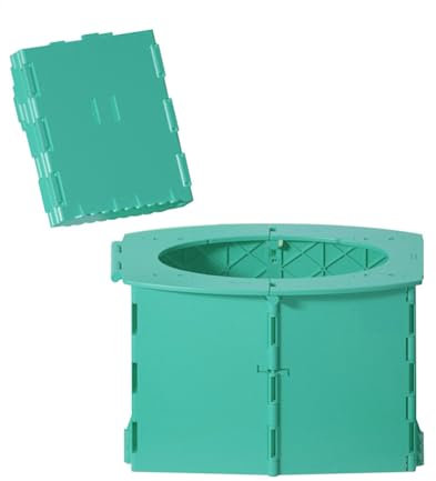 Toilettes de camping : WC portable pliable léger et pour l'extérieur, compact, de voyage, avec seau étanche, design facile à nettoyer, pour la randonnée et le camping-car