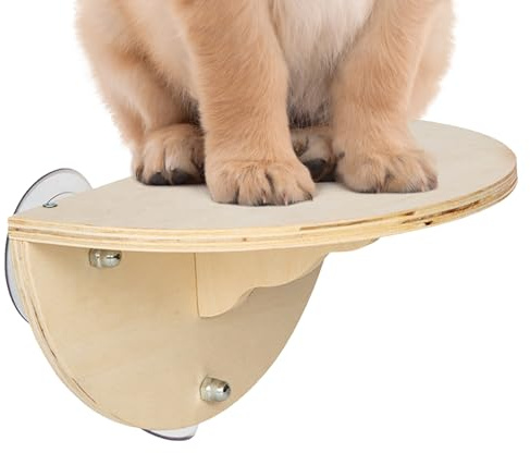 ETUCYNG Hängematte für Katzen, Katzenhängematte für, Sitz für Katzen, platzsparend, mit 3 Saugnäpfen, Wandbett aus Holz für Kletterer
