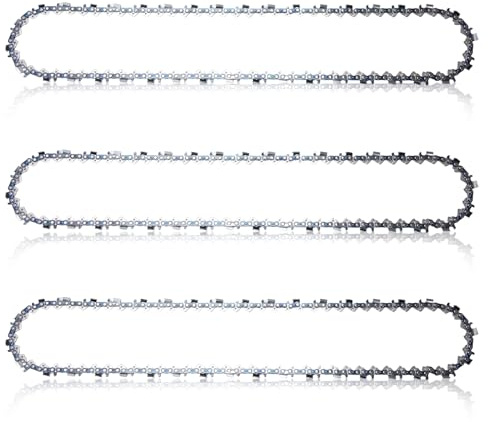 Atunee Chaîne de Tronçonneuse en 3 pièces, pas 0,325 LP, jauge 0,58 (15 mm), pour Guide-Chaîne de 20 (50 cm), 76 Maillons d'entraînement, pour Hyundai HYC6220X, HTRTPRO535 Timberpro