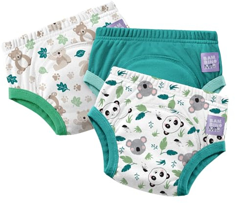 Bambino Mio 3er-Pack BEST Töpfchentraining-Hosen (4–5 Jahre) BÄRENSTARK SÜSS | EUROPÄISCHE MARKE | Wiederverwendbare Baumwollunterwäsche für Kleinkinder