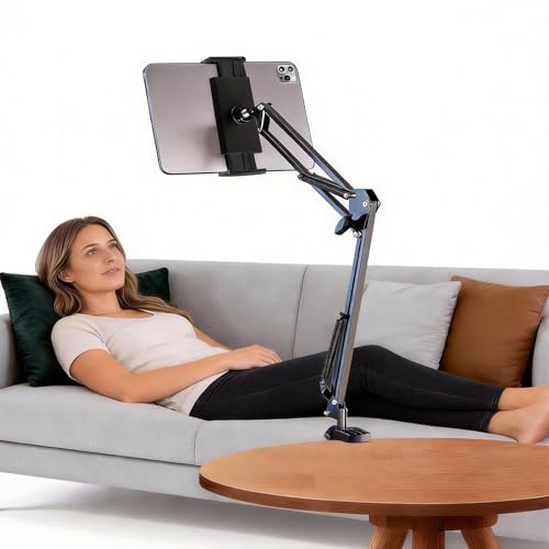 WideSmart Soporte de Tablet para Cama, Soporte para iPad Giratorio 360°,Soporte para Tableta de Aluminio para Escritorio,para iPad y Otros Dispositivos de 4,7 a 13 Pulgadas