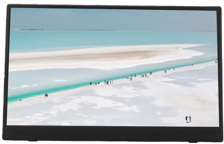 Vvikizy Portable Monitor, 15.6 Inch 1080P Wireless Laptop External Display with 8000mAh Battery, Foldable Stand, AirPlay Miracast, for Travel Gaming Work