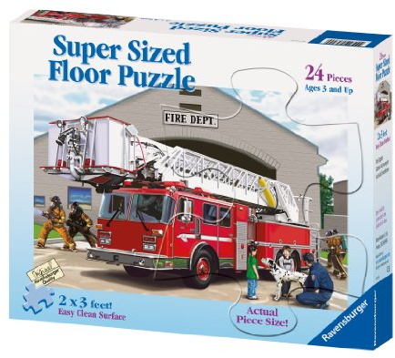 Ravensburger 05324 - Puzzle 24 Teile Feuerwehrauto (Bodenpuzzle 60 x 90 cm)