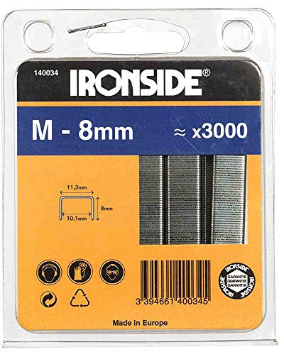 Ironside 140034 Klammern 8 mm Typ M Inhalt: 3000 Stück