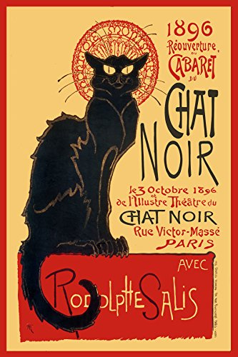 Chat Noir French Werbung Laminiertes Poster,
