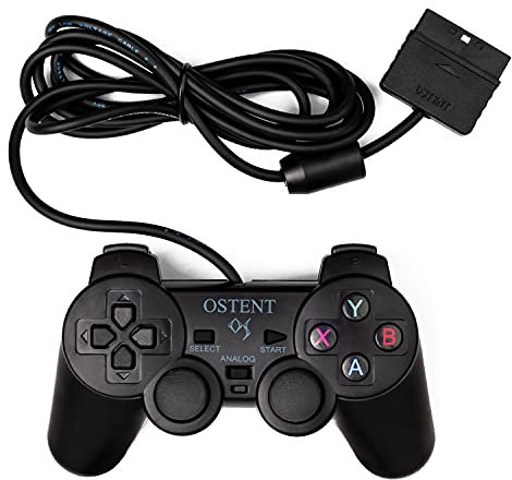 OSTENT Cablata Analogico Controllore Gamepad Joystick Joypad Compatibile per PS2 PSone PSX Console Dual Shock Videogiochi