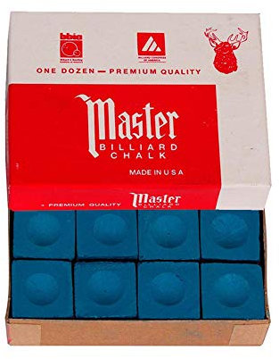 Gesso da biliardo Master blu, 12 unità