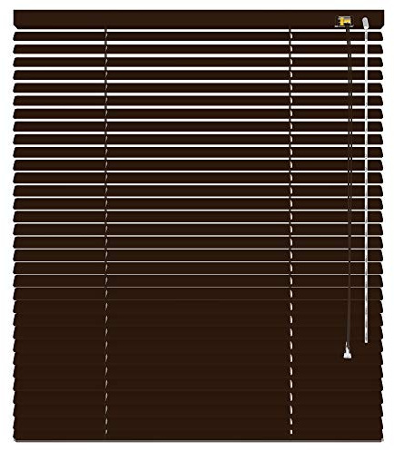 deko-raumshop Aluminium Jalousie Jalousette Faltrollo viele Größen Lamellenbreite 25 mm Wandmontage Deckenmontage Alu Lamellen Fenster Sonnenschutz Sichtschutz (Größe 150 x 160 cm, Farbe Mocca)