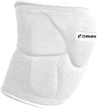 Deportes CHAMPRO PRO-plus 6 perfil bajo – Rodillera de voleibol dri-gear blanco, S-L - A2001, Blanco