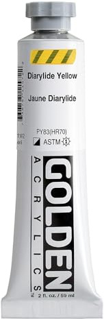 Golden Heavy Body Acrylic Paint, 2-Ounce, Diarylide Yellow