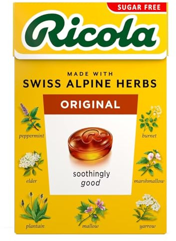 Ricola Herb Sugar Free with Stevia, 45g (Pack of 5)