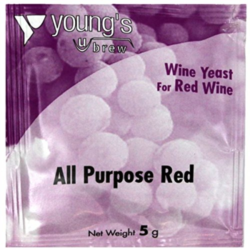 Youngs Brew Wine Yeast For Red Wine All Purpose Red Yeast 5g Sachet