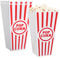 Novelty Place Contenants de Pop-Corn Classique rayés Rouges et Blancs en Plastique pour soirée cinéma - 7,8 Haut x 3,8 carré (Paquet de 8)
