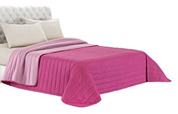 Italian Bed Linen Datex Colcha de Verano Elegant Lila/Fucsia 1.5 plazas (220 x 270 cm)