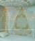 Popular Handicrafts Kp715 The Passion Wandteppich, indisches Mandala-Wandbild, Hippie-Wandbehang, Bohemian-Tagesdecke, 140 x 215 cm, Gold auf Weiß