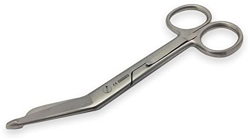 Gima - Forbici per Infermieri, Lister, per Bende, Standard, con Clip, in Acciaio Inox, Finitura Satinata, Rivestimento in polvere, lunghezza 14 cm, per Uso Professionale.