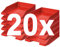 HAN Briefablage Klassik, 20 STÜCK Schreibtisch Organizer, Bürobedarf, Ablagefächer, Büromaterial, Briefkorb, Dokumentenablage, bis Format A4/C4, 1027-X-17, rot
