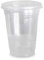 Thali Outlet - 100 x 20oz 568ml Clear Plastic Smoothie Cups & Flat Lids Milkshake Cold Disposable Drinks Cups