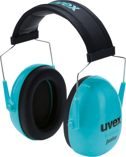 Uvex K junior - gepolsteter Kapselgehörschutz für Kinder - SNR 29 dB & längenverstellbar - blau, schwarz