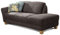 CAVADORE Recamiere Gootlaand, Recamiere mit Federkern und Armteil links im Landhausstil, 194 x 84 x 91, dunkelgrau
