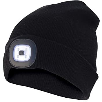 Velamp Muetze LED Stirnlampe akkubetrieben 100lm CAP03, Schwarz, Einheitsgröße