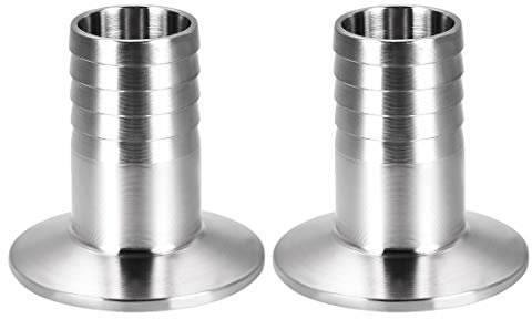 sourcing map Clamp Hose Adapter 1.988 Inch Flange to 1 Inch Hose Barb Fitting 2 Pcs