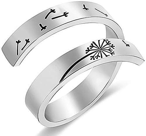 Gleamart Inspirierender Ring aus Edelstahl mit Gravur Keep Going, Geschenk, Edelstahl